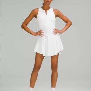 BRAND NEW Lululemon Everlux Short Lined White Tennis 6” Tank Dress